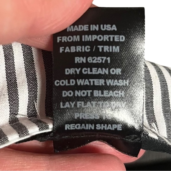 Aqua Gray And White Striped Long Sleeve‎ Sundress Belted, Women's Size Large - Picture 7 of 7